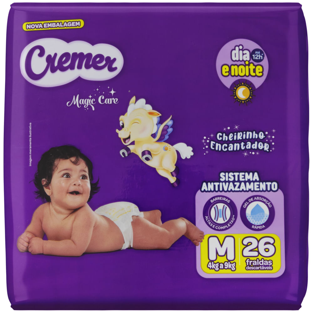 Fralda Descartável Jumbo 26 Unidades M Cremer Proteção 12h
