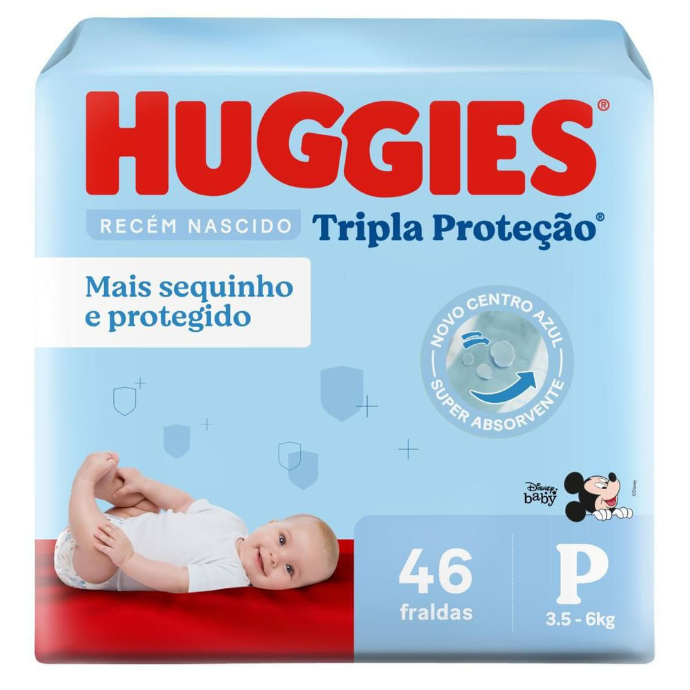 Fralda 46 Unidades P Huggies Tripla Proteção 12h