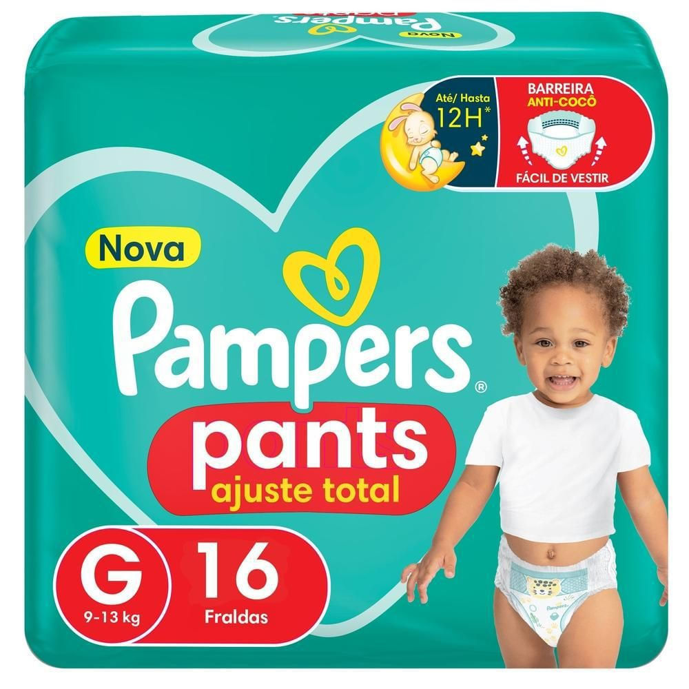Fralda Descartável Ajuste Total Pampers Pants G 16un