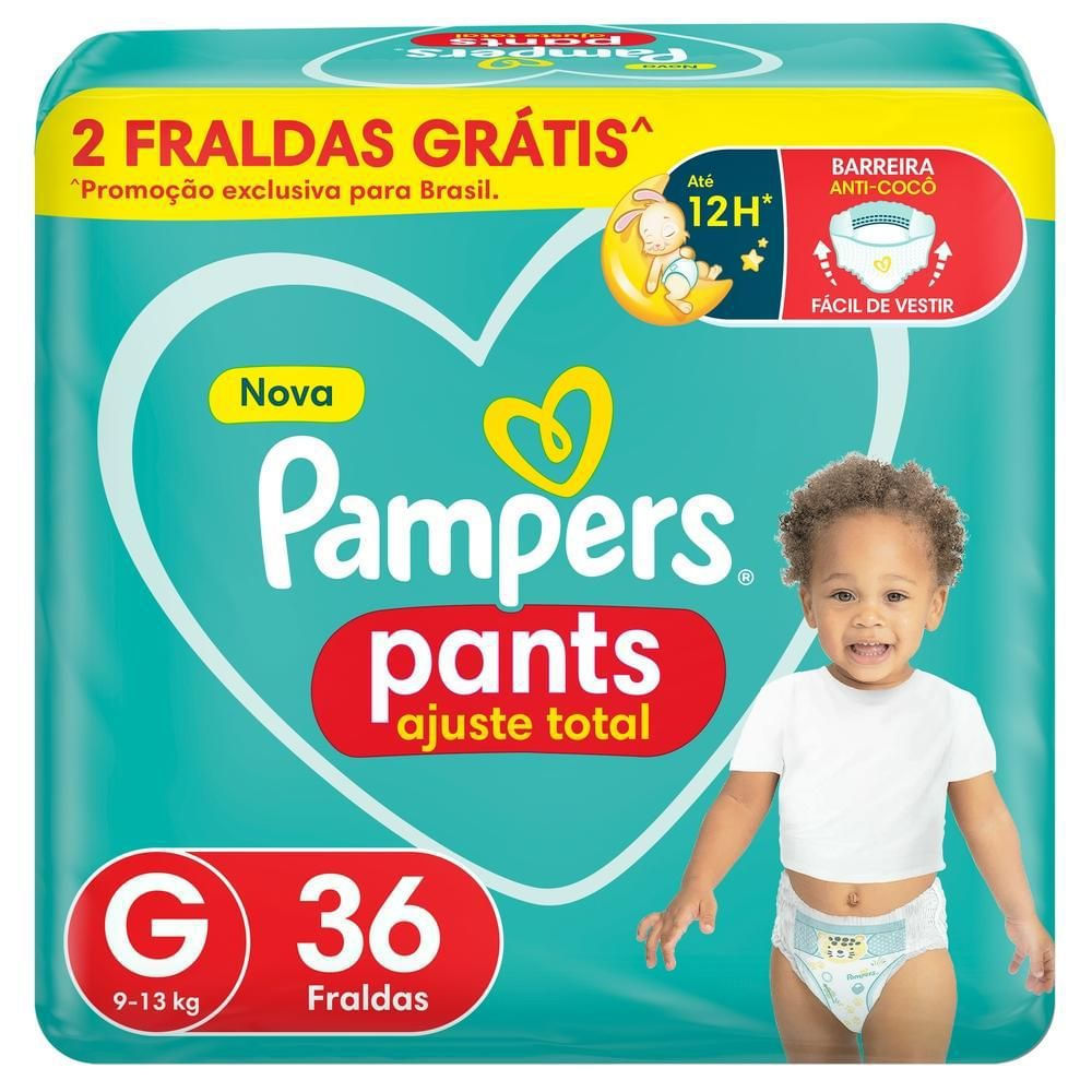 Fralda Descartável com Ajuste Total Pampers Pants 36un G