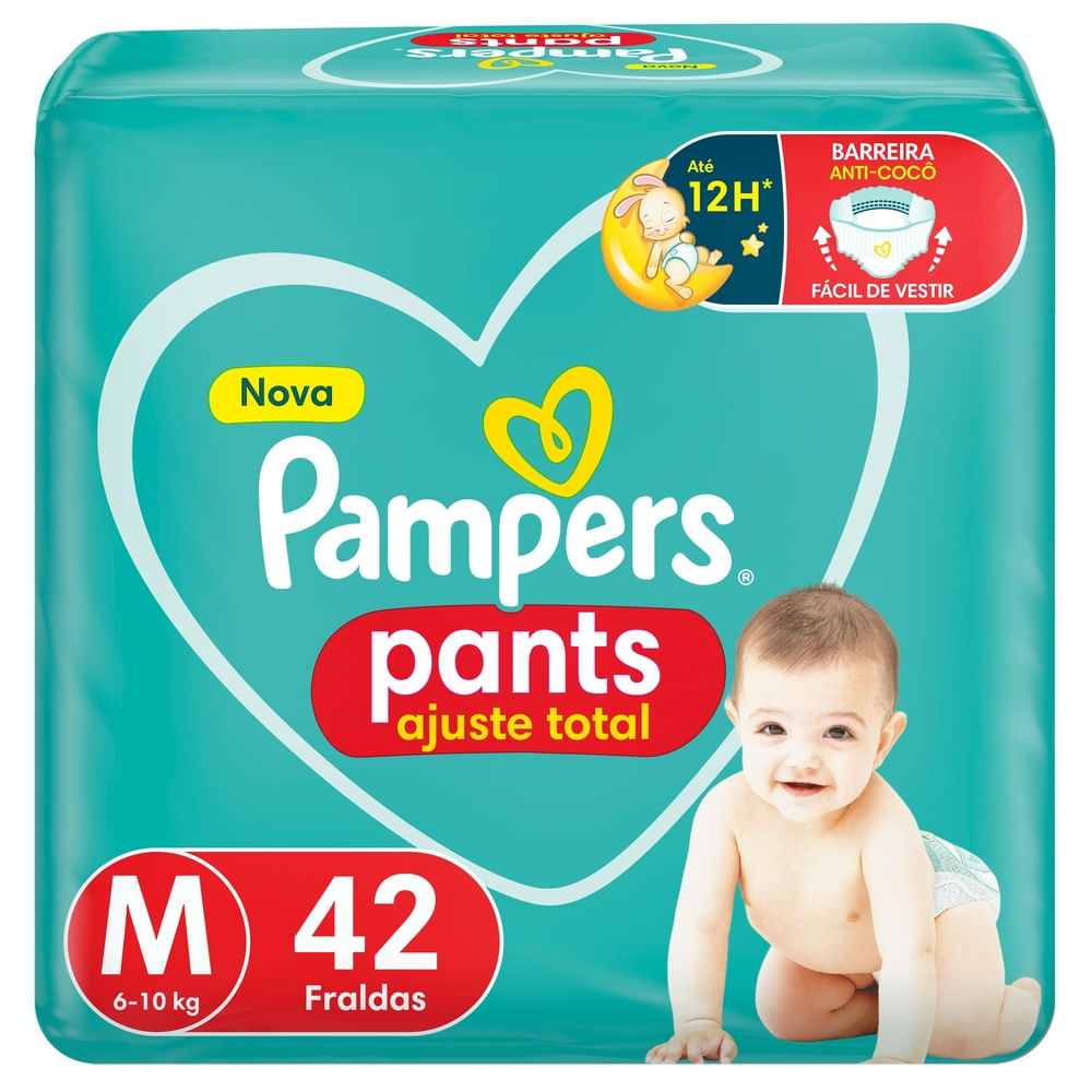 Fralda Calça Ajuste Total Pampers Pants 42un M 6 a 10kg