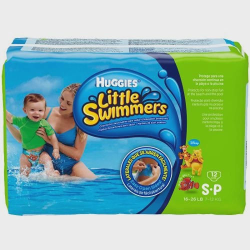 Fralda Descartável Mar e Piscina Huggies Little Swimmers 12un Tamanho P