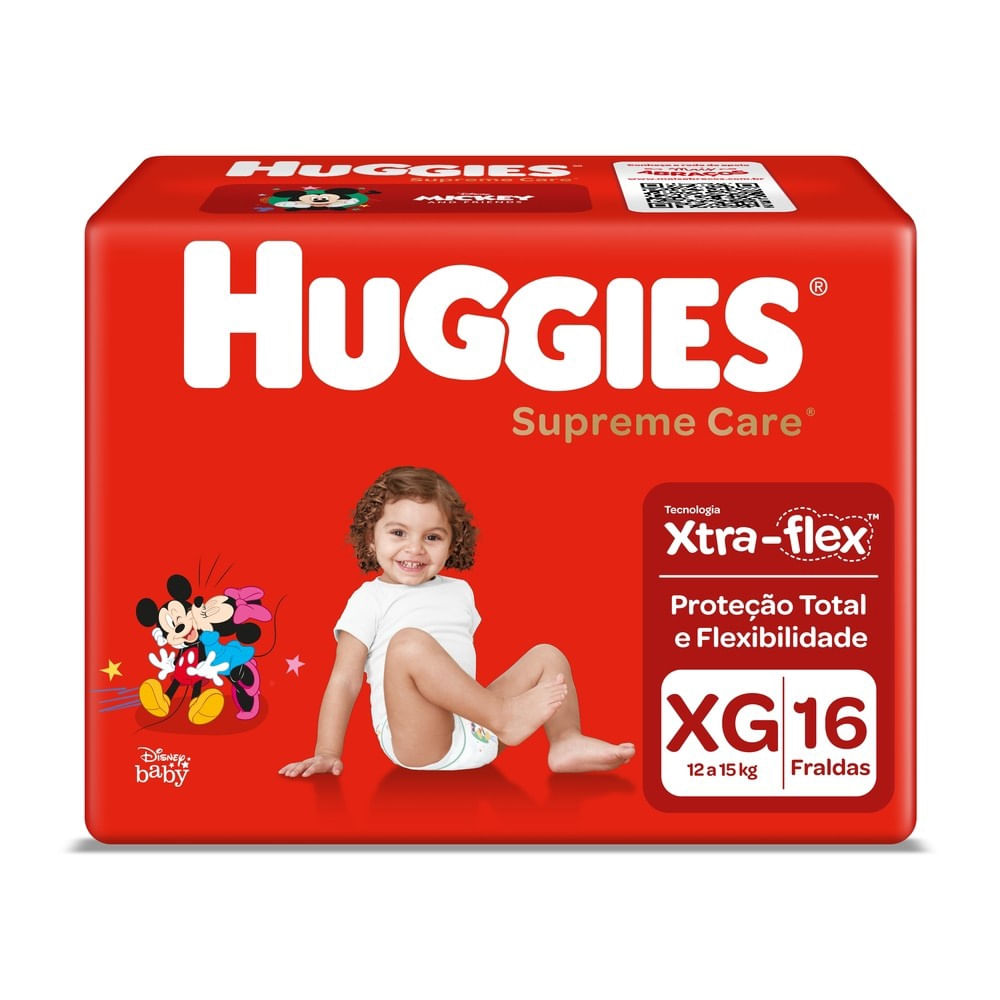 Fralda Descartável Xtra-Flex Huggies Supreme Care 16un XG